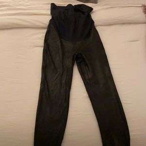 Spanx faux leather leggings - maternity